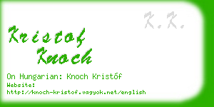 kristof knoch business card