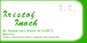 kristof knoch business card